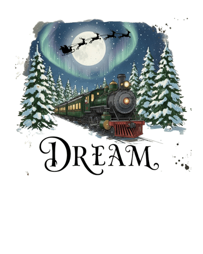 Christmas T-Shirt Men The Polar Express "Dream" Black 100% Cotton S-3XL