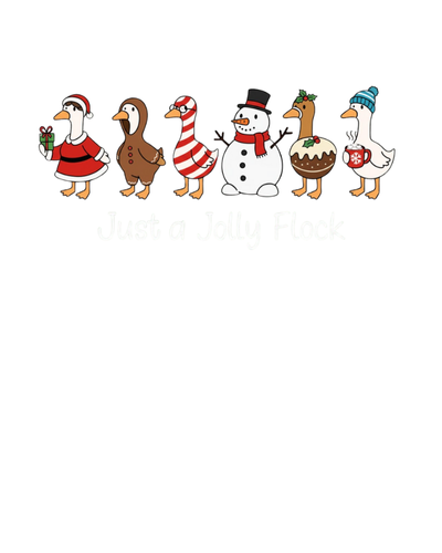 design-gmc (2) Christmas T-Shirt Men Just a Jolly Flock White 100% Cotton S-3XL