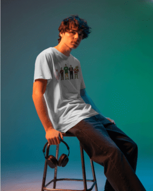 Christmas T-Shirt Men Movie Lineup Black 100% Cotton S-3XL