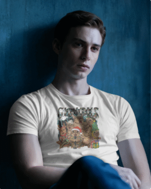 Christmas T-Shirt Men Funny Dog Lover White 100% Cotton S-3XL