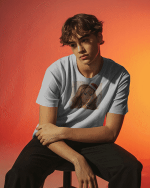 Christmas T-Shirt Men Girl Santa Hat White 100% Cotton S-3XL