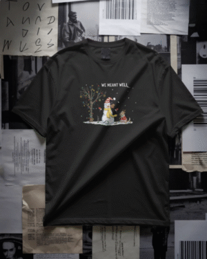 Christmas T-Shirt Men "We Meant Well" Christmas Fail Black 100% Cotton S-3XL