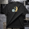 T-Shirt Men Cute Marshmallow and Banana Love Black 100% Cotton S-3XL